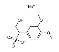 sodium 1-(3,4-dimethoxyphenyl)-2-hydroxyethane-1-sulfonate结构式