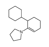 6-cyclohexyl-1-(1-pyrrolidinyl)cyclohexene Structure