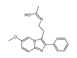 N-[2-(6-methoxy-2-phenylimidazo[1,2-a]pyridin-3-yl)ethyl]acetamide结构式