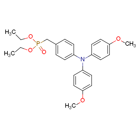 diethyl 4-(bis(4-methoxyphenyl)amino)benzyl-phosphonate structure