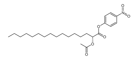 p-nitrophenyl 2-O-acetyl-(2R)-2-hydroxypalmitate Structure