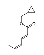 cyclopropylmethyl hexa-2,4-dienoate Structure