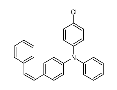 N-(4-chlorophenyl)-N-phenyl-4-(2-phenylethenyl)aniline结构式