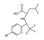 (2S)-2-[[1-(4-bromophenyl)-2,2,2-trifluoroethyl]amino]-4-methylpentanoic acid Structure