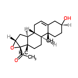 16α,17α-Epoxy-3β-hydroxy-5-pregnen-20-one structure