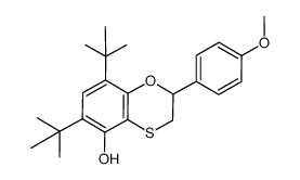 6,8-di-tert-butyl-2-(4-methoxyphenyl)-2,3-dihydrobenzo[b][1,4]oxathiin-5-ol结构式