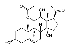 3β,11α,12β,14β-Tetrahydroxypregn-5-en-20-one 11-acetate Structure
