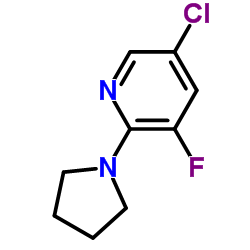 5-氯-3-氟-2-(吡咯烷-1-基)吡啶结构式