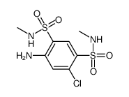 4-amino-6-chloro-1-N,3-N-dimethylbenzene-1,3-disulfonamide结构式