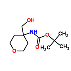 N-[4-(羟甲基)氧杂-4-基]氨基甲酸叔丁酯结构式