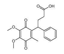 4-(4,5-dimethoxy-2-methyl-3,6-dioxocyclohexa-1,4-dien-1-yl)-4-phenylbutanoic acid结构式