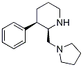 (2R,3R)-REL-3-苯基-2-(1-吡咯烷基甲基)哌啶结构式