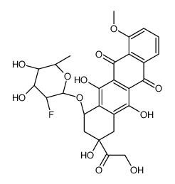 7-O-(2,6-dideoxy-2-fluorotalopyranose)adriamycinone structure