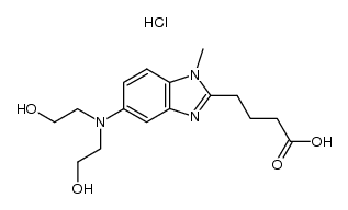4-[1-Methyl-5-[bis(2-hydroxyethyl)amino]benzimidazolyl-(2)]butansaeure-hydrochlorid结构式