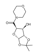 (3aS,5R,6S,6aS)-[6-hydroxy-2,2-dimethyltetrahydrofuro[3,2-d][1,3]dioxol-5-yl]-(morpholino)methanone structure