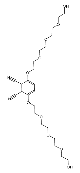 3,6-bis(2-(2-[2-(2-hydroxyethoxy)ethoxy]ethoxy)ethoxy)phthalonitrile结构式
