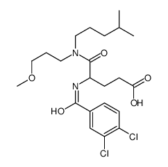 4-[(3,4-dichlorobenzoyl)amino]-4-(3-methoxypropyl-(4-methylpentyl)carb amoyl)butanoic acid结构式