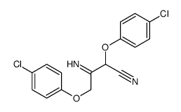 2,4-bis(4-chlorophenoxy)-3-iminobutanenitrile Structure