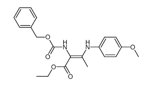 ethyl (p-anisidino)-2-(benzoyloxycarbonylamino)but-2-enoate Structure