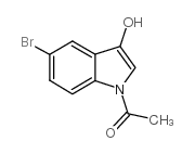 N-乙酰基-5-溴-3-羟基吲哚结构式