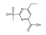6-Ethyl-2-(Methylsulfonyl)pyrimidine-4-carboxylic acid Structure