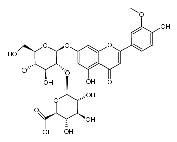 chrysoeriol 7-O-β-D-glucopyranosiduronic acid-(1->2)-β-D-glucopyranoside Structure