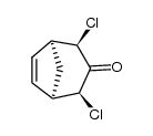 endo-2,endo-4-Dichlorbicyclo[3.2.1]oct-6-en-3-on Structure
