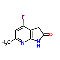4-Fluoro-6-methyl-1,3-dihydro-2H-pyrrolo[2,3-b]pyridin-2-one结构式