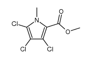 3,4,5-Trichlor-1-methyl-1H-pyrrol-2-carbonsaeure-methylester结构式