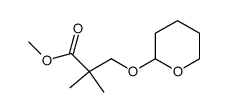 2,2-dimethyl-3-(tetrahydro-pyran-2-yloxy)-propionic acid methyl ester结构式