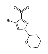 4-bromo-3-nitro-1-(tetrahydro-2H-pyran-2-yl)-1H-pyrazole Structure