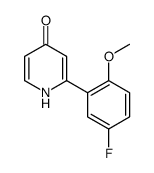 2-(5-fluoro-2-methoxyphenyl)-1H-pyridin-4-one结构式