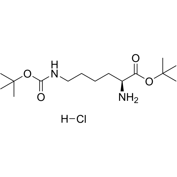 N(e)-Boc-L-赖氨酸叔丁酯盐酸盐结构式