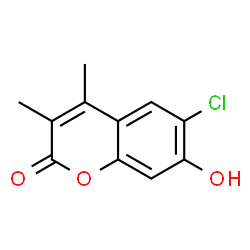 6-Chloro-7-hydroxy-3,4-dimethyl-2H-chromen-2-one结构式
