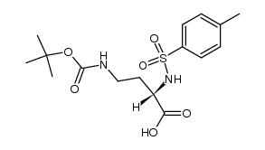 N2-[(1,1-dimethylethoxy)carbonyl]-N4-[(4-methylphenyl)sulfonyl]-2,3-diaminobutanoic acid结构式