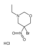 5-bromo-3-ethyl-5-nitro-1,3-oxazinane,hydrochloride Structure
