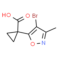 1-(4-溴-3-甲基异恶唑-5-基)环丙烷-1-羧酸结构式