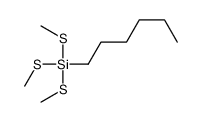 hexyl-tris(methylsulfanyl)silane Structure