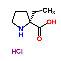 (S)-2-乙基吡咯烷-2-甲酸盐酸盐结构式