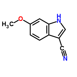 6-甲氧基-1H-吲哚-3-腈结构式