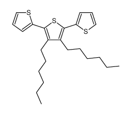 3,4-dihexyl-2,5-dithiophen-2-ylthiophene结构式