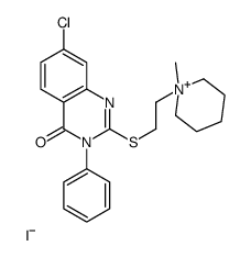 7-chloro-2-[2-(1-methylpiperidin-1-ium-1-yl)ethylsulfanyl]-3-phenylquinazolin-4-one,iodide结构式