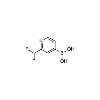(2-(Difluoromethyl)pyridin-4-yl)boronicacid Structure