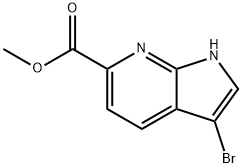 3-溴-1H-吡咯并[2,3-b]吡啶-6-羧酸甲酯结构式