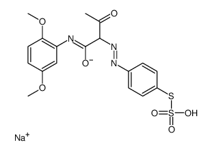 Thiosulfuric acid S-[4-[[1-[[(2,5-dimethoxyphenyl)amino]carbonyl]-2-oxopropyl]azo]phenyl]O-sodium salt结构式