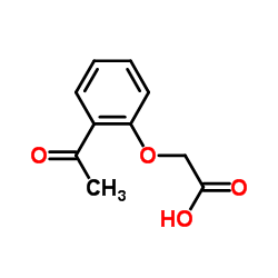 2-(2-乙酰苯氧基)乙酸结构式