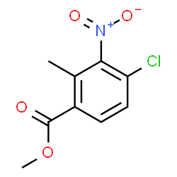 4-氯-2-甲基-3-硝基苯甲酸甲酯结构式