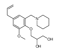3-[2-methoxy-6-(piperidin-1-ylmethyl)-4-prop-2-enylphenoxy]propane-1,2-diol Structure