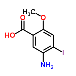 5-Amino-4-iodo-2-methoxybenzoic acid结构式