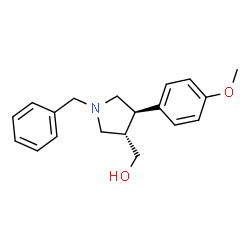 (反式-1-苄基-4-(4-甲氧基苯基)吡咯烷-3-基)甲醇结构式